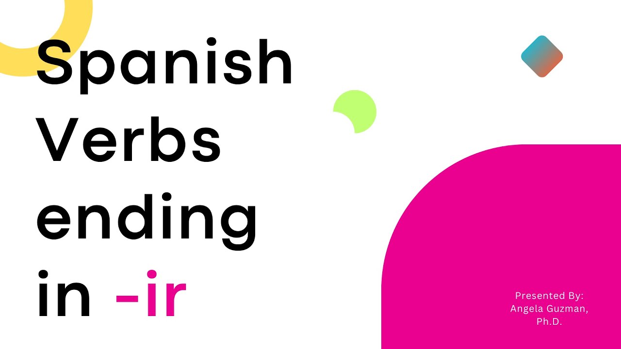 How to: Spanish Verbs that end in IR #spanishverbs #learnspanish #spanishlessons