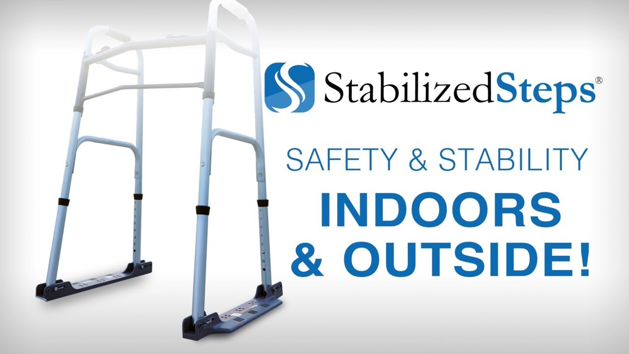 Walker Safety and Stability Indoors & Outside with Stabilized Steps
