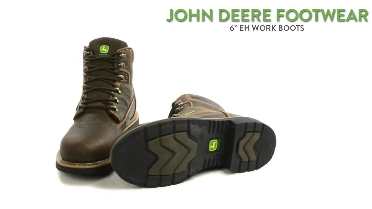 John Deere Footwear 6&rdquo; EH Work Boots - Waterproof, Steel Toe (For Men)