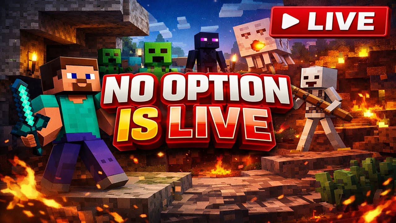 we are back guys lets play minecraft | NO OPTION LIVE | #gamerfleet #anshubeast #tacnogamer