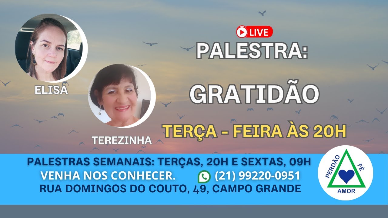 🌟TEMA DA PALESTRA: GRATIDÃO 🌟