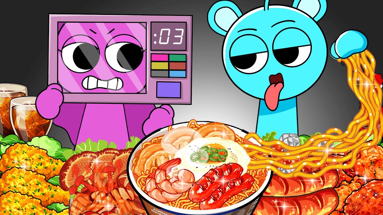 LILY Vs SKY Eating Korean Food Convenience Store: Spicy Noodles, Fried Chicken | ASMR MUKBANG