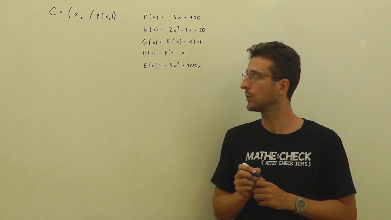 Mathe Basics: Cournotscher Punkt | Kosten- und Preistheorie | Mathecheck.at