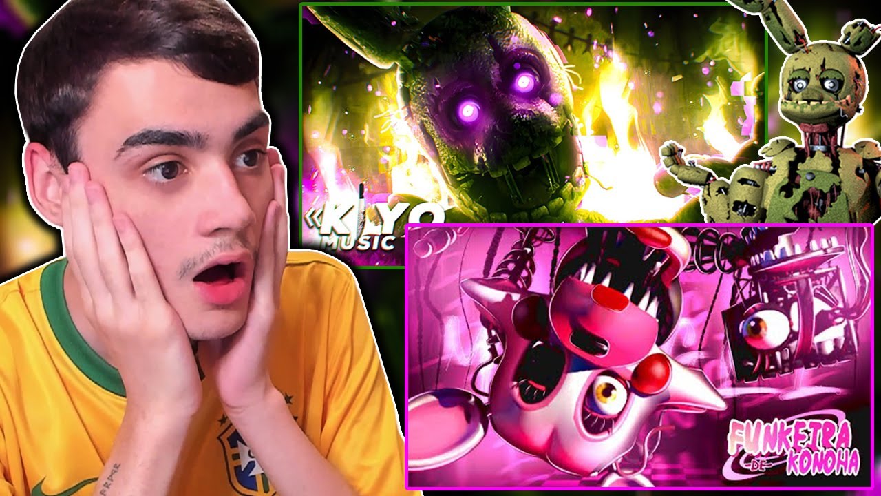REACTs | Homem Púrpura - Springtrap/William Afton // The Mangle (FNAF) | Kiyo & Funkeira de Konoha
