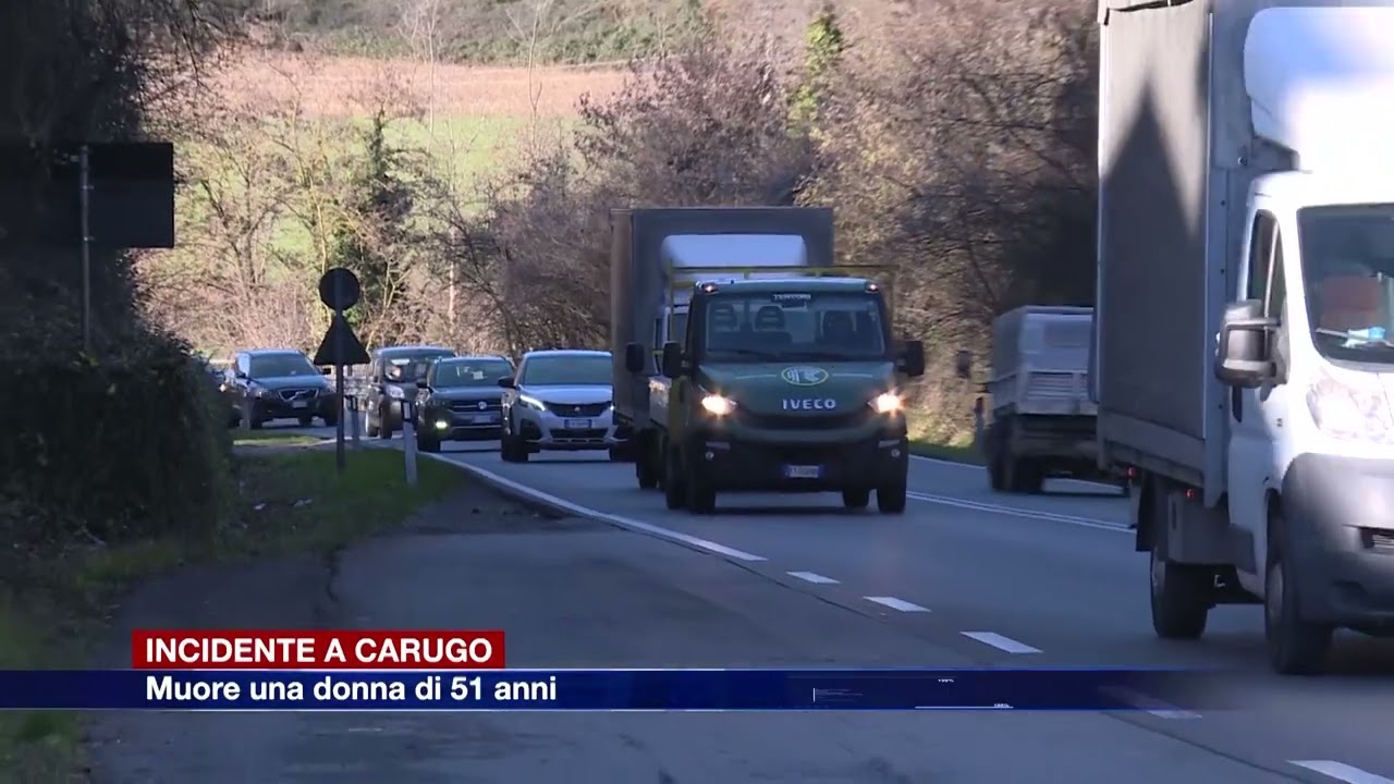 Etg - Incidente tra due auto a Carugo, muore una donna di 51 anni