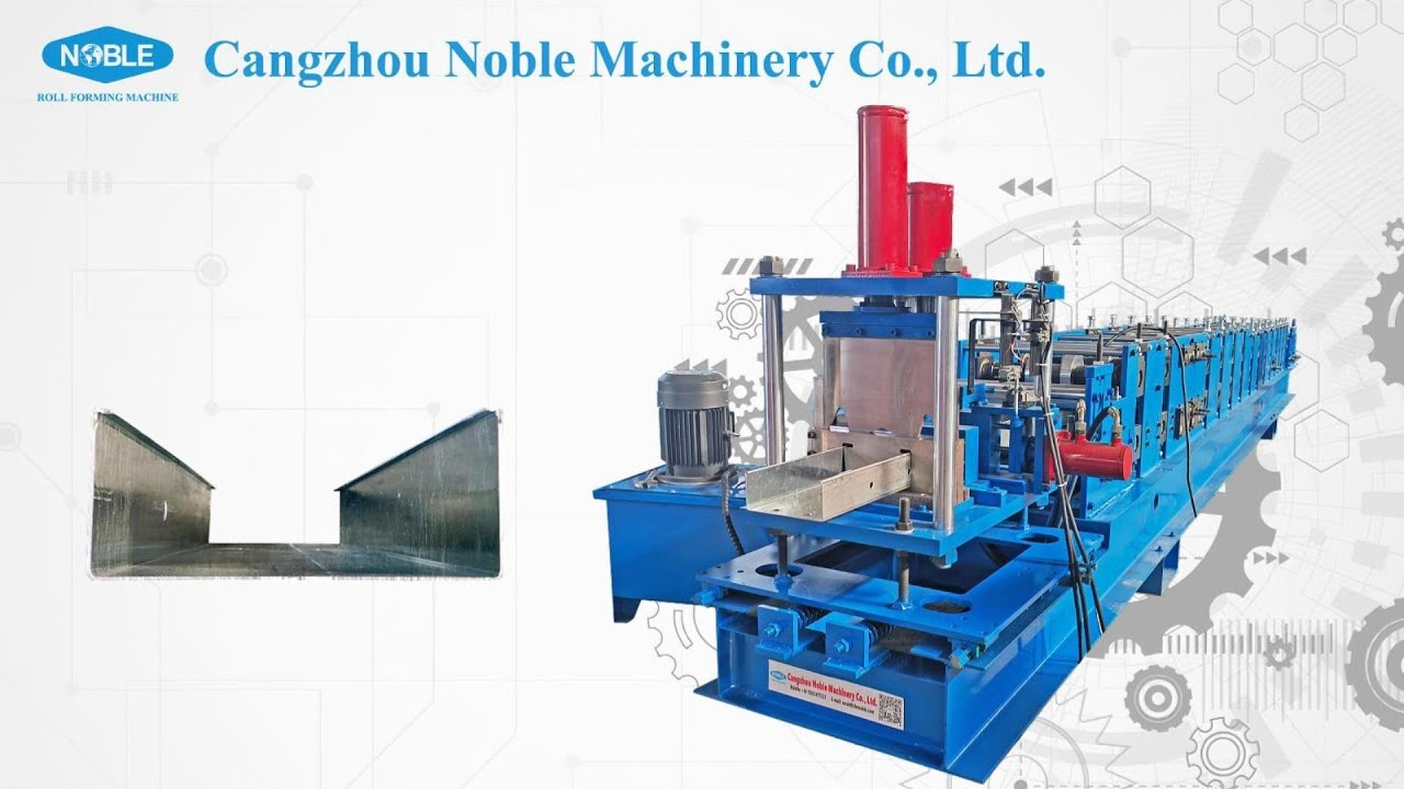 C purlin roll forming machine with punching c channel making machine with hole