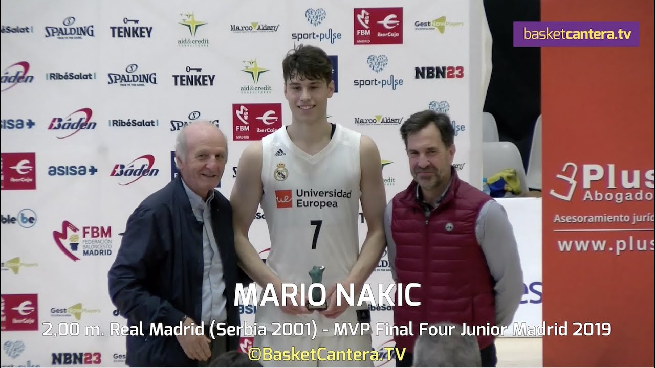 MARIO NAKIC (&acute;01) Real Madrid 2,00 m. (Serbia) MVP Final4 Junior 2019 (BasketCantera.TV)
