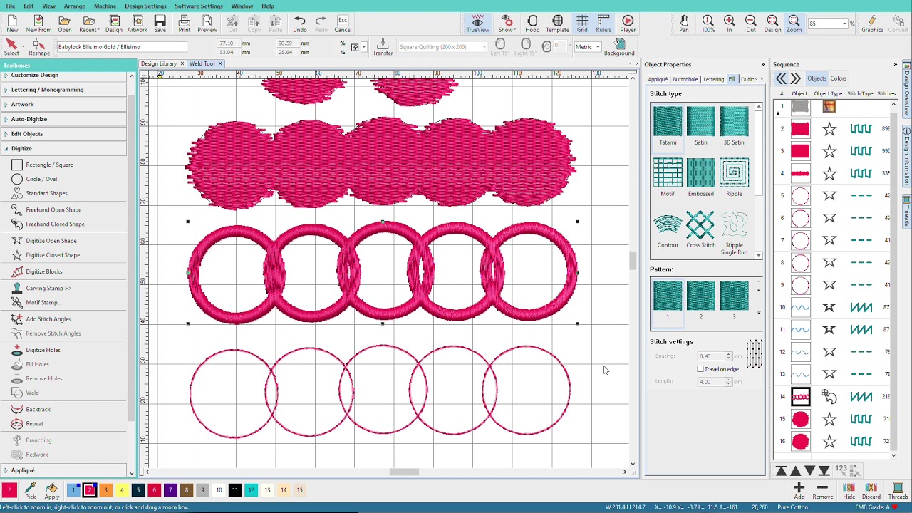 Hatch Embroidery 2 - Weld Tool