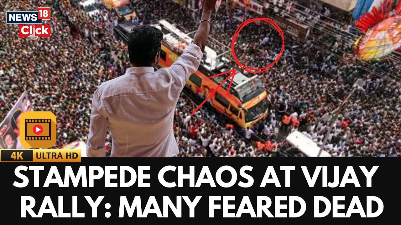 Chaos at Vijay&rsquo;s Karur Rally: Stampede Fears, Fainting, & Missing Child Scare | 4K Video | N18V