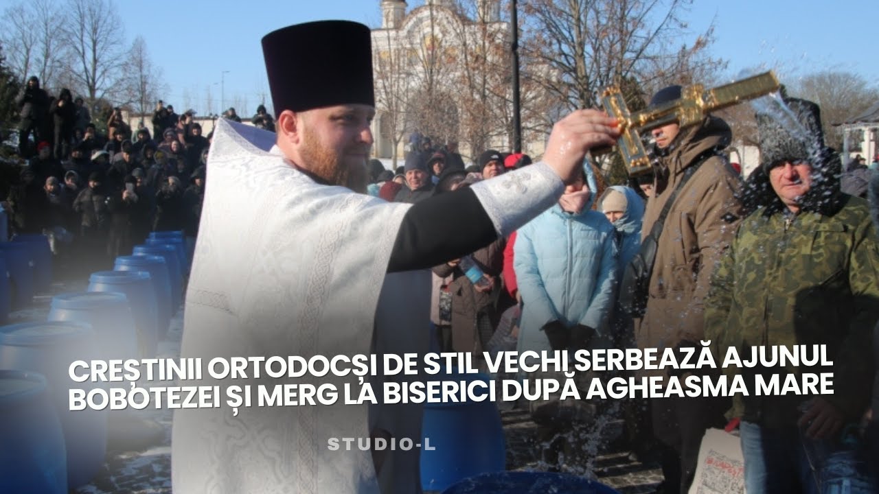 Creștinii ortodocși de stil vechi serbează Ajunul Bobotezei și merg la biserici după Agheasma Mare