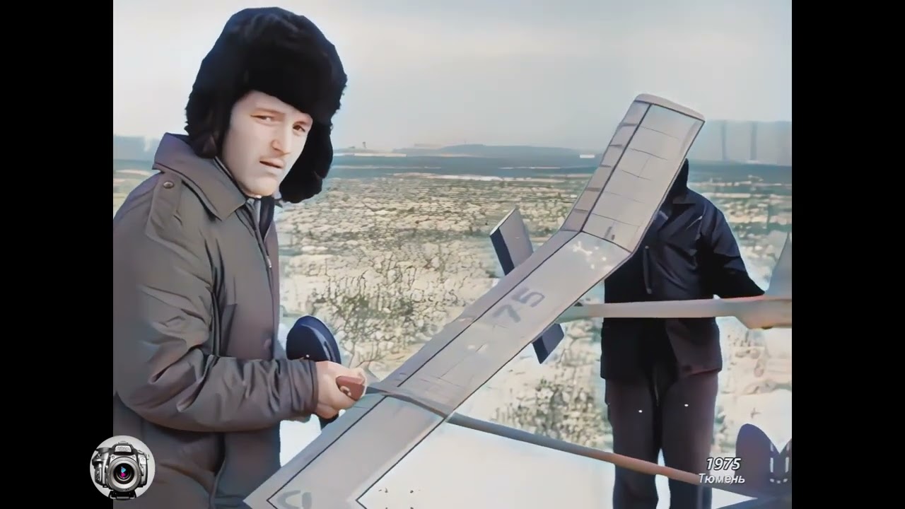 Раскрашиваю видео: 1975 год. Тюмень. Школьники запускают модели ракет и самолетов