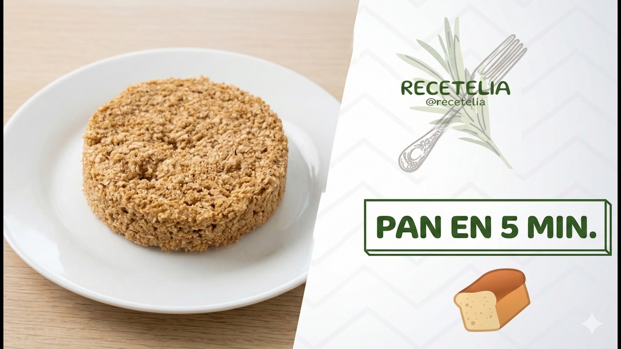 PAN 🍞 AVENA en 5 min en microondas. Apto para dieta Dukan con salvado de avena y de trigo. Esponjoso