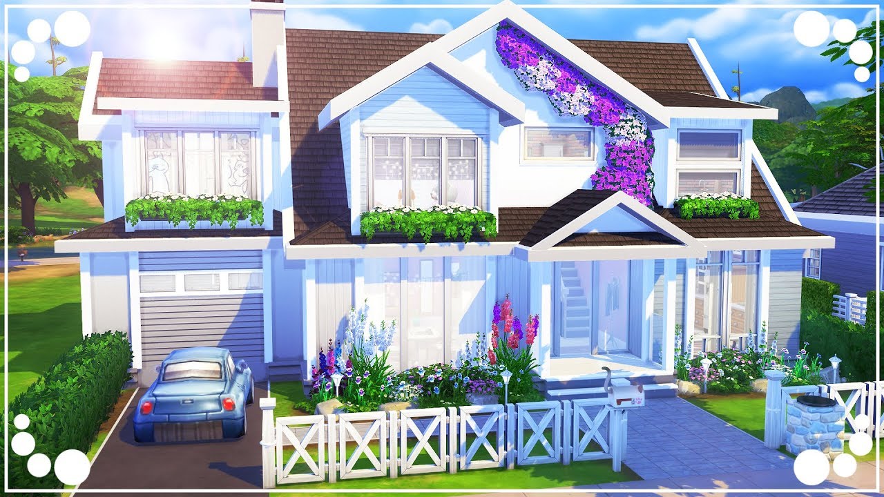 BRIGHT FAMILY HOME 💜 | The Sims 4 | Speed Build