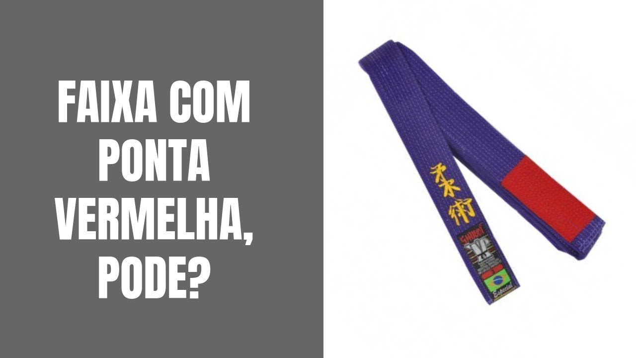 Tarja vermelha nas faixas coloridas de jiu-jitsu, PODE?