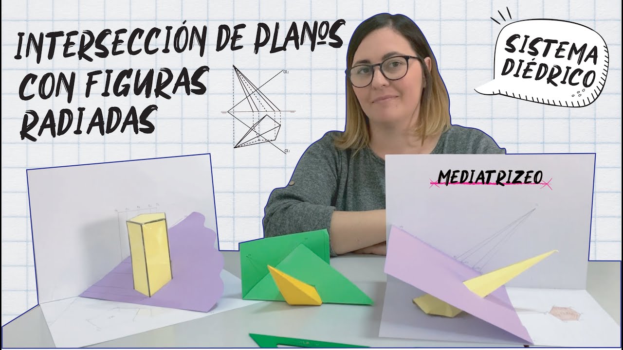 Clase de INTERSECCIÓN DE PLANOS CON FIGURAS en sistema diédrico.