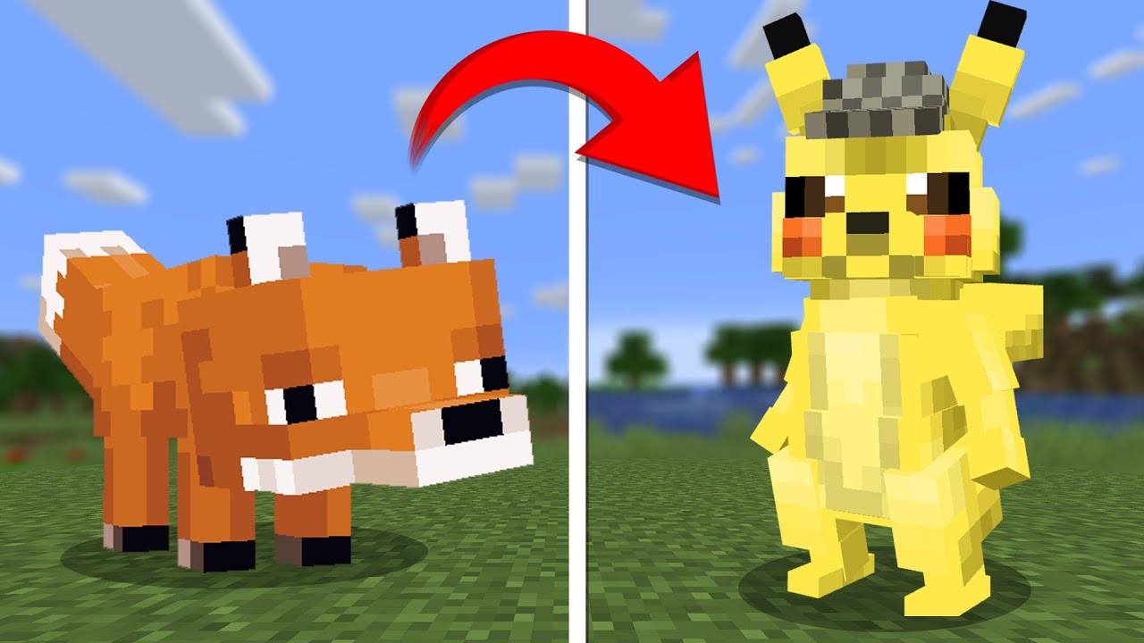 Я переделал каждого моба в покемона в Minecraft.