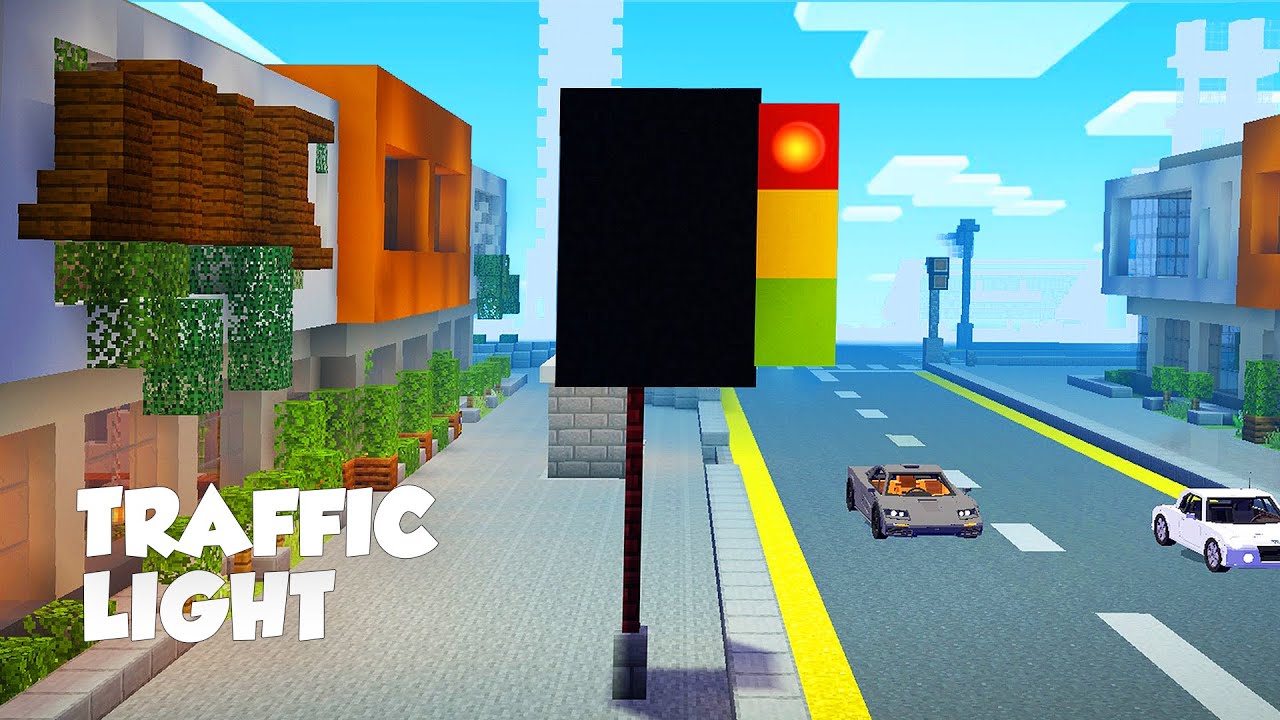 Minecraft: How to Make a Working Traffic Light (Redstone Tutorials)