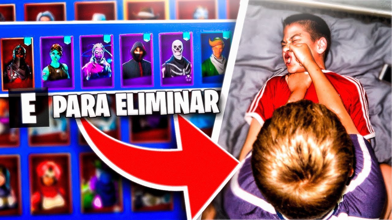 BORRO LA CUENTA DE MI HERMANO Y ME PEGA *BROMA FORTNITE*