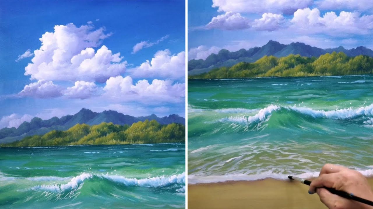 Beautiful Landscape Painting EP08 | Step By Step Painting Tutorial | How to Paint Landscape