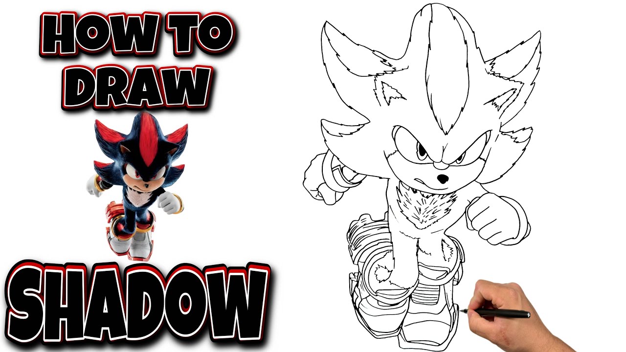 How To Draw SHADOW | SONIC THE HEDGEHOG 3 #drawing #sonic3 #shadowthehedgehog