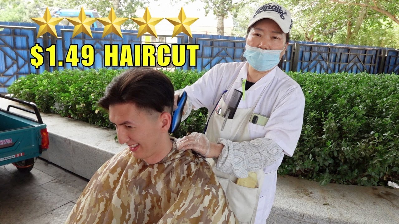 Wild $1.49 Street Haircut in Qingdao, China 🇨🇳