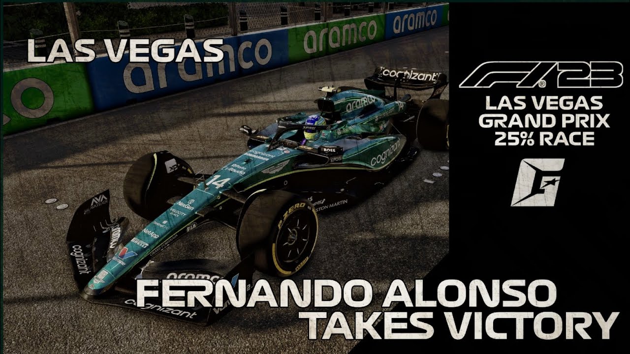 F1 2023 GAME | 25% Race Las Vegas - Fernando Alonso | PS4 Gameplay