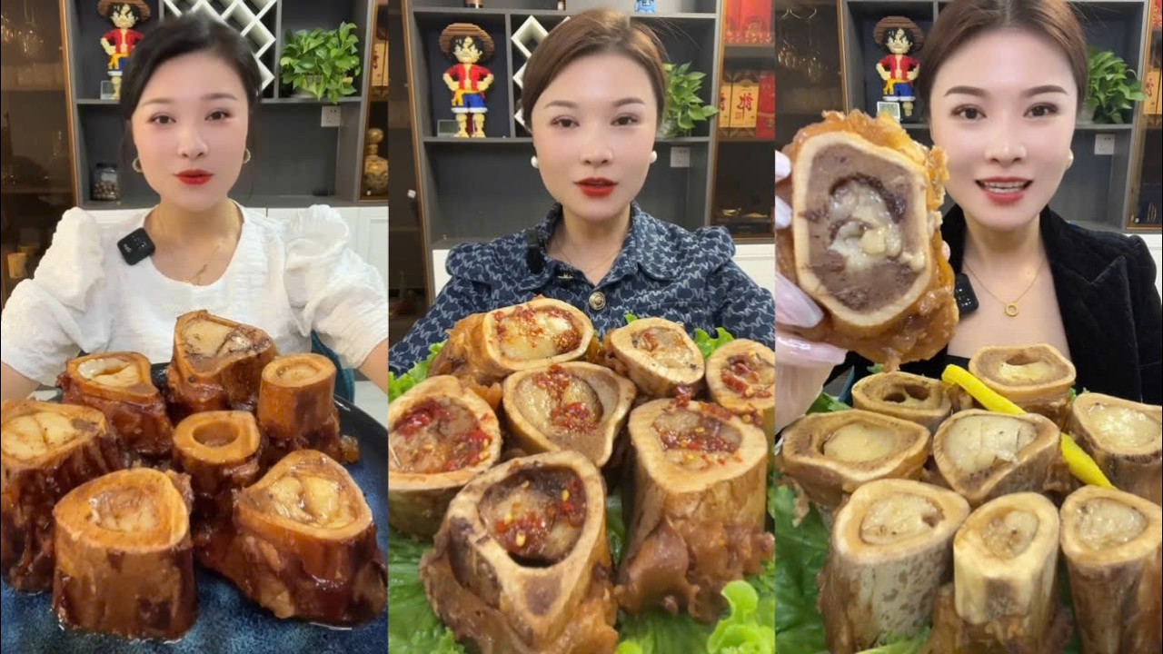 Mukbang bone marrow asmr- 牛骨髓 - 쇠고기 골수 - 牛骨髄 - thánh ăn tủy xương #2249 Jin Jin Official