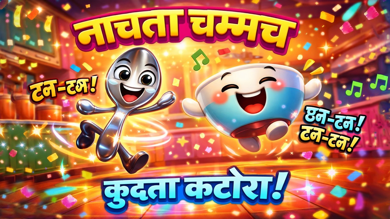 नाचता चम्मच – कूदता कटोरा | Hindi Rhymes And Baby Songs | Hindi Balgeet | Kids Channel | Munnu kids