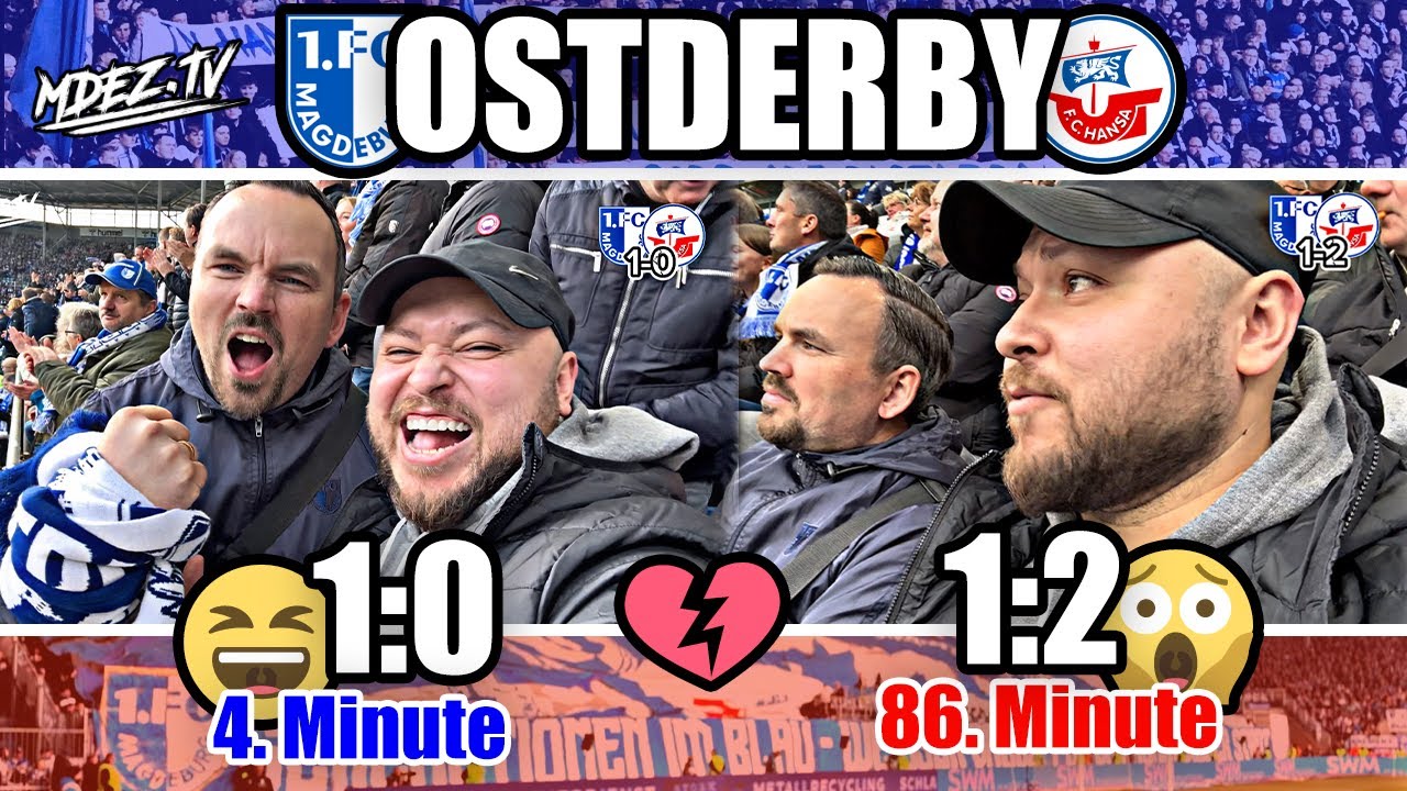 Achterbahnfahrt der Gefühle im Ostderby  🔥 1. FC Magdeburg - FC Hansa Rostock Stadionvlog