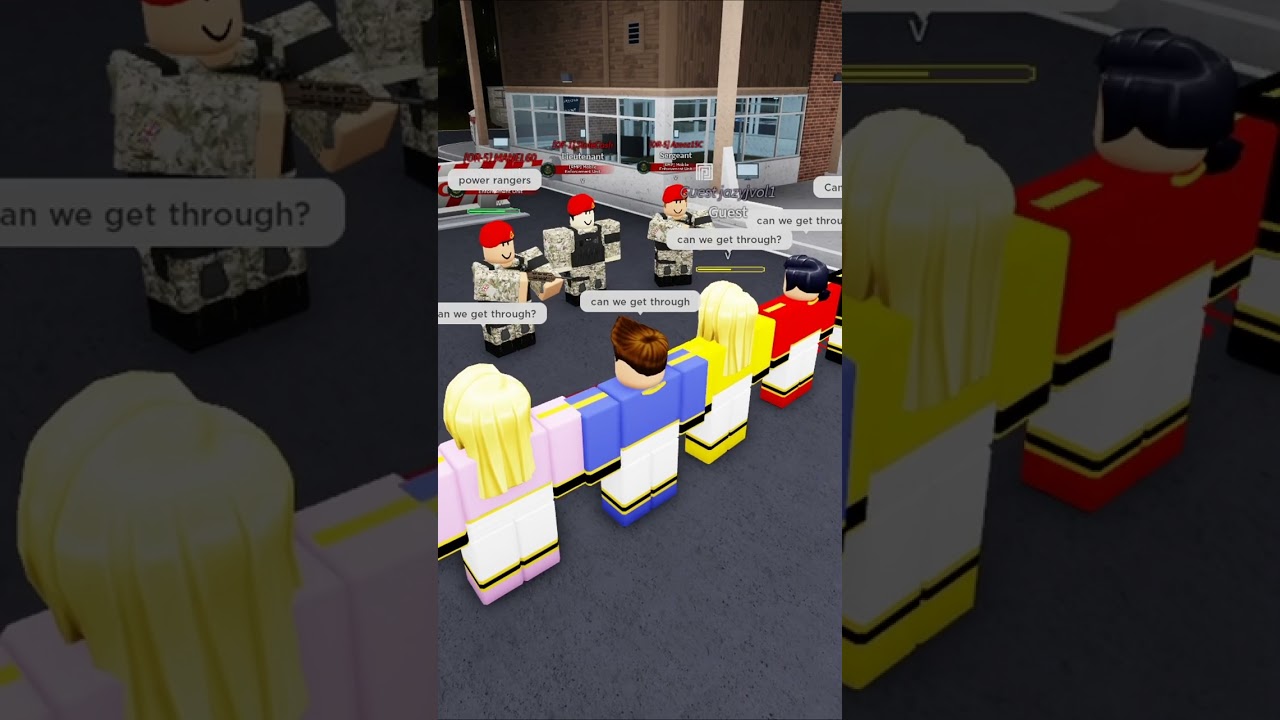 The ROBLOX Power Rangers raid... border control??? 😯🛂 #robloxraid #shorts