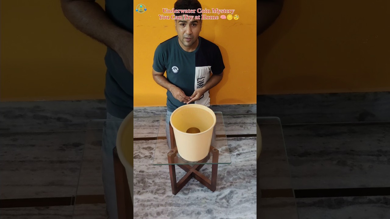 Underwater Coin Mystery You Can Try at Home 🧠🪙🧐 #science #experiment #shorts