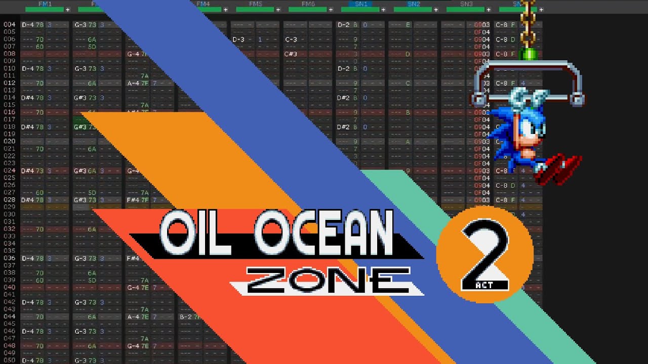 Sonic Mania - Oil Ocean Zone Act 2 - 16-bit Genesis Cover