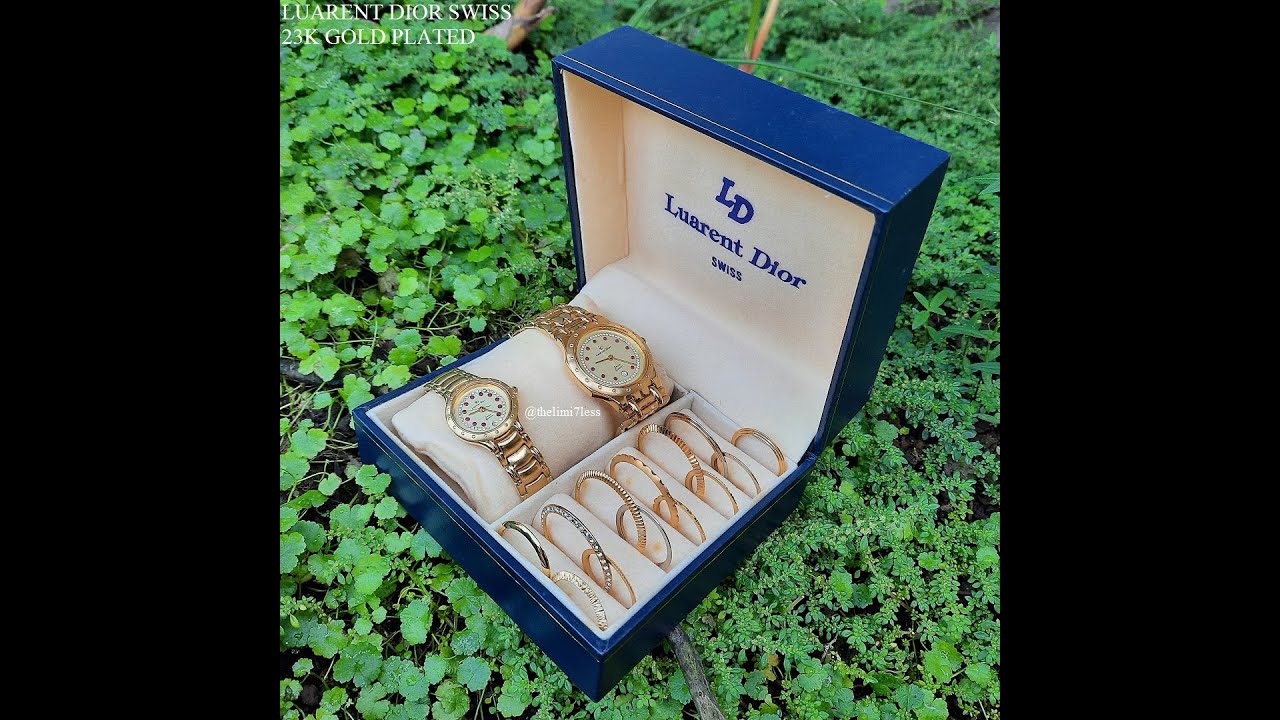 Jam tangan Luarent Dior couple 23K gold swiss movement