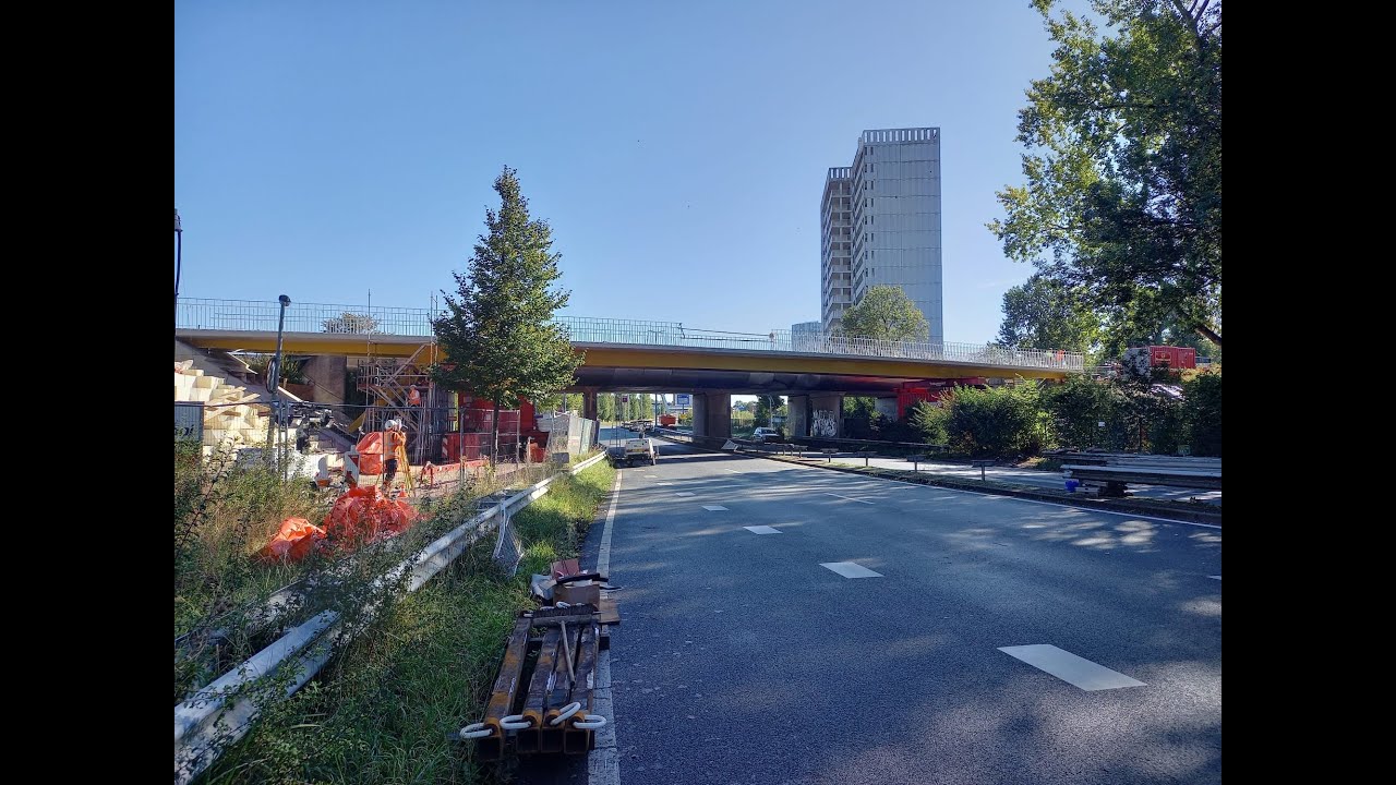 Plaatsing fietsbrug N370 noordelijke ringweg Groningen