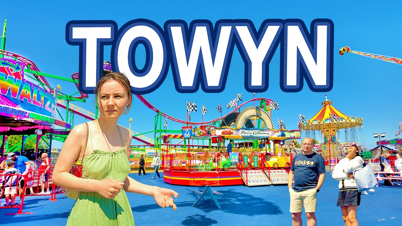TOWYN North Wales | INCREDIBLE Fun Fair, Market and Beach 4k Walking Tour