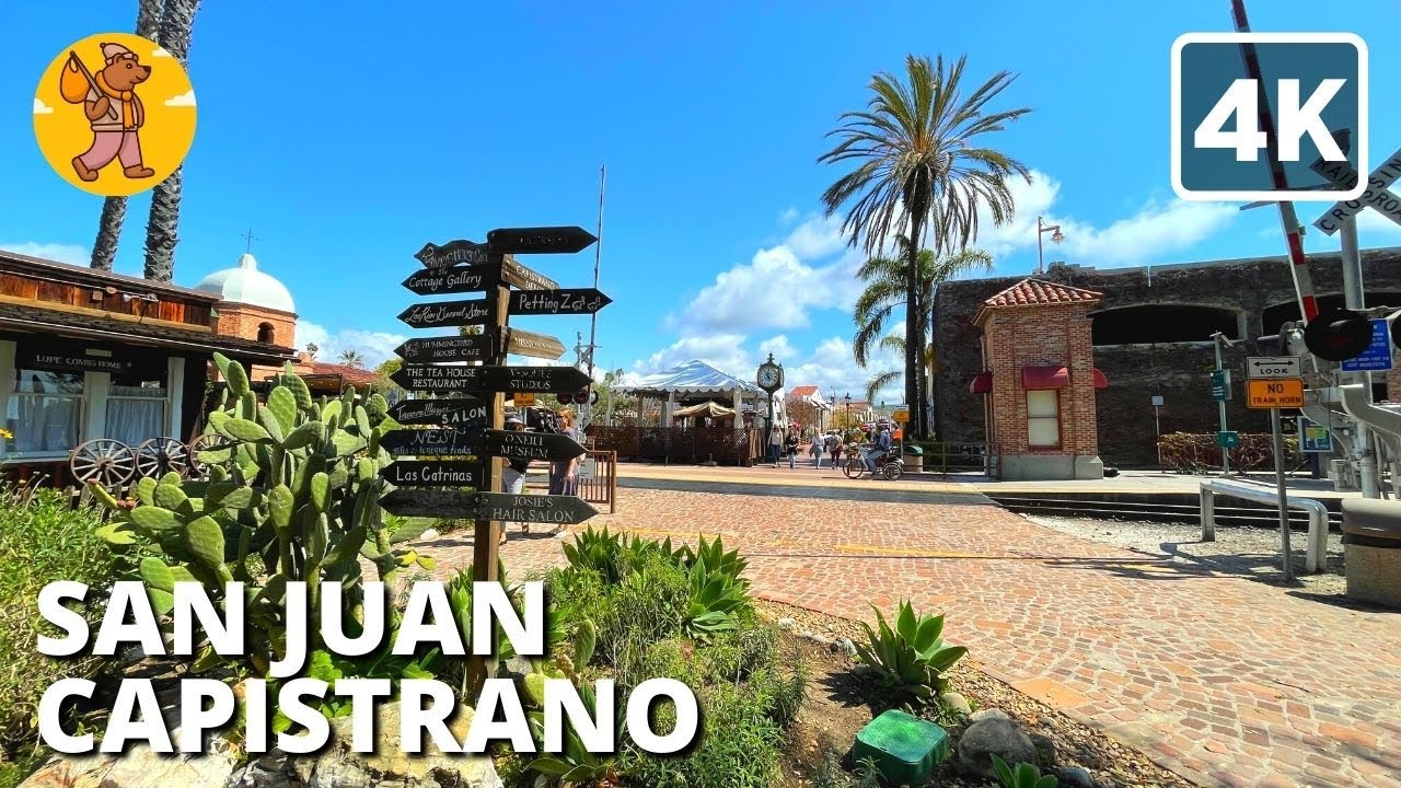 Downtown San Juan Capistrano Walking Tour | Orange County | {4k} 🔊 Binaural Sound