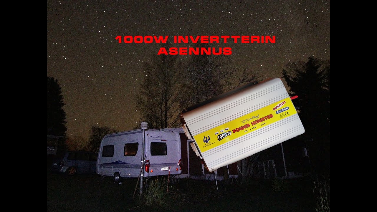 Invertterin asennus asuntovaunuun