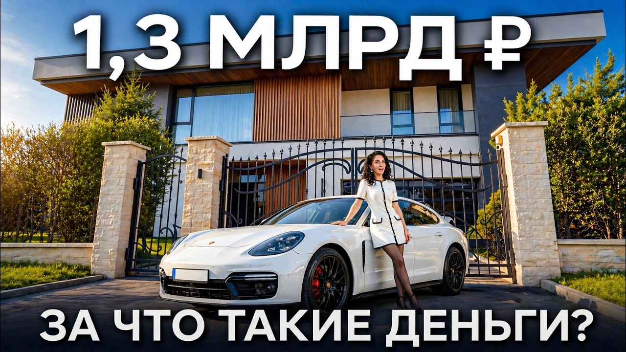 Современный дом миллиардера в Москве: PORSCHE, бассейн и баня, приватный дом у воды / Миллениум парк