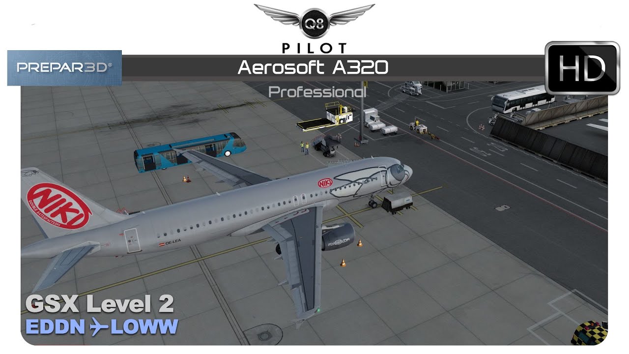 [P3D v4] Aerosoft A320/A321 professional | GSX Level 2 | EDDN ✈ LOWW