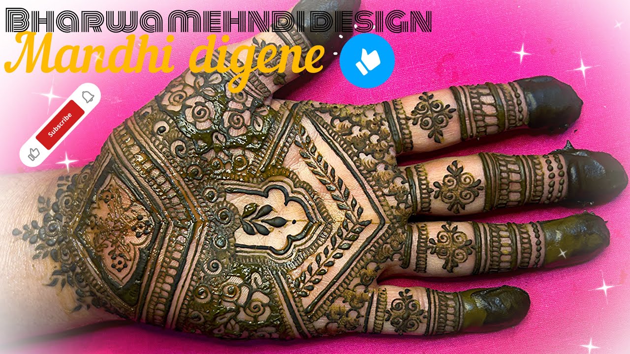 ✨Simple Front Hand Mehndi | Bharwa Mandhi Digene Design