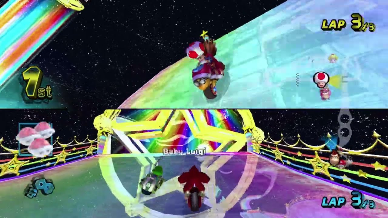 2 Player Races │ Mario Kart Wii REMASTERED! (4K)