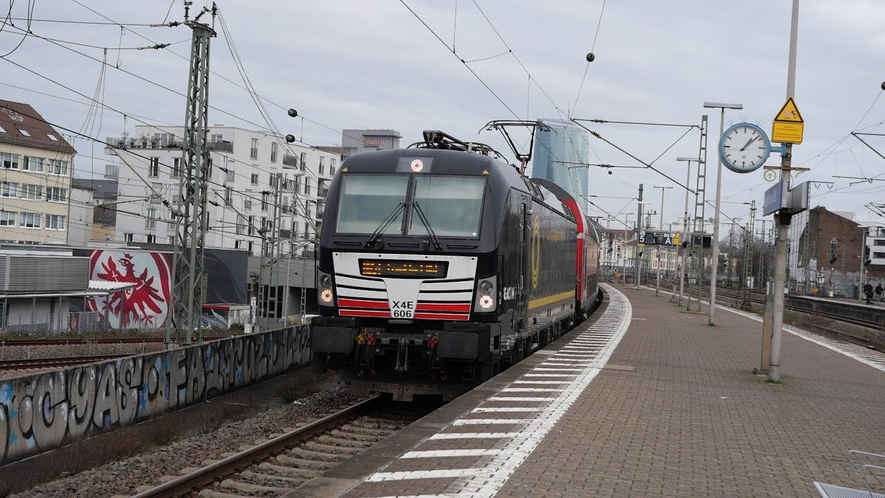 Eisenbahnverkehr in Frankfurt Süd Mit Br 193 412 423 622 146 401 445 100 411 185 429 403 1440 152