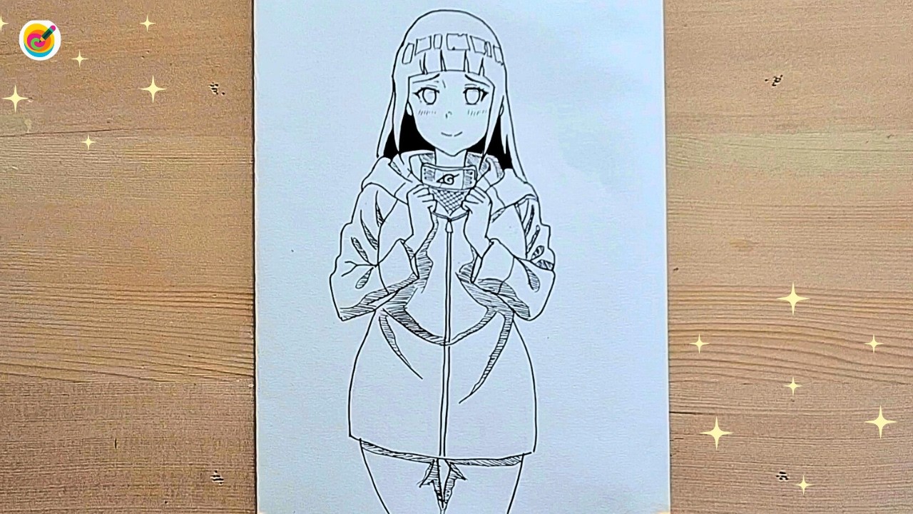 How to Draw Hinata Hyuga | Easy Anime Drawing for Beginners