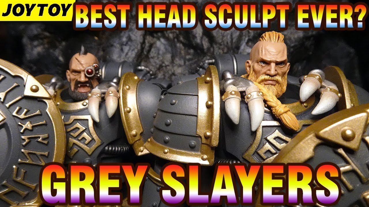 BEST HEAD SCULPT EVER? Joytoy Space Wolves Grey Slayers 1/18 Warhammer action figure review unboxing