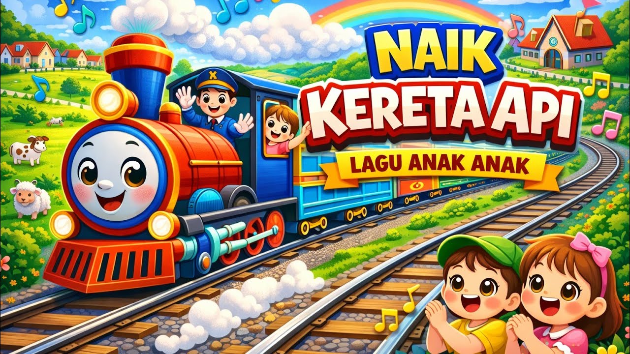 Lagu anak Indonesia naik kereta api 🔥🔥