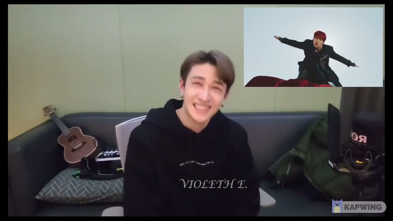 Bang chan reaction Rush hour MV MONSTA X (sub espa&ntilde;ol   - sub ingles)