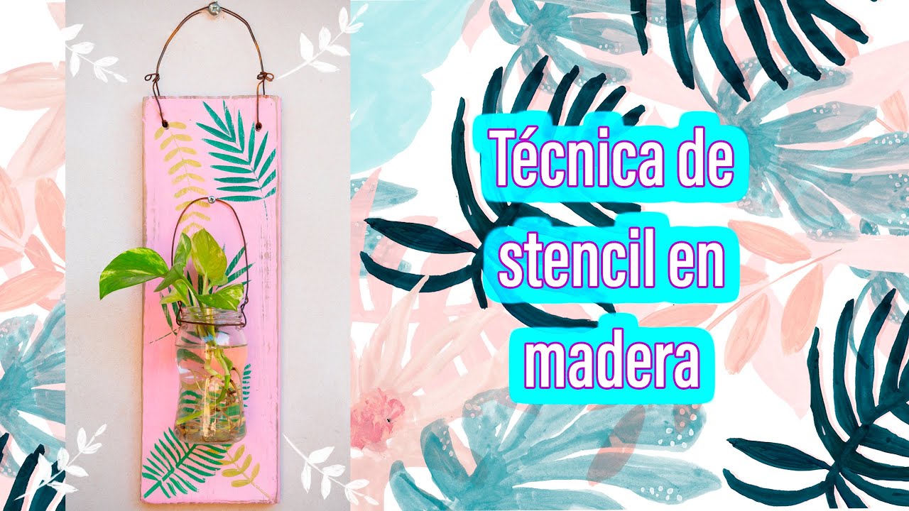 COMO PINTAR CON STENCIL EN MADERA - FÁCIL Y RÁPIDO