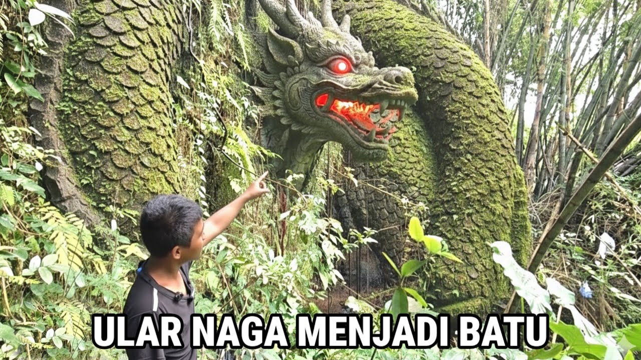 Ngeri !! Awalnya Dikira Batu Berlumut Setelah Mendekat Ternyata Ular Naga Bertapa Menjadi Batu