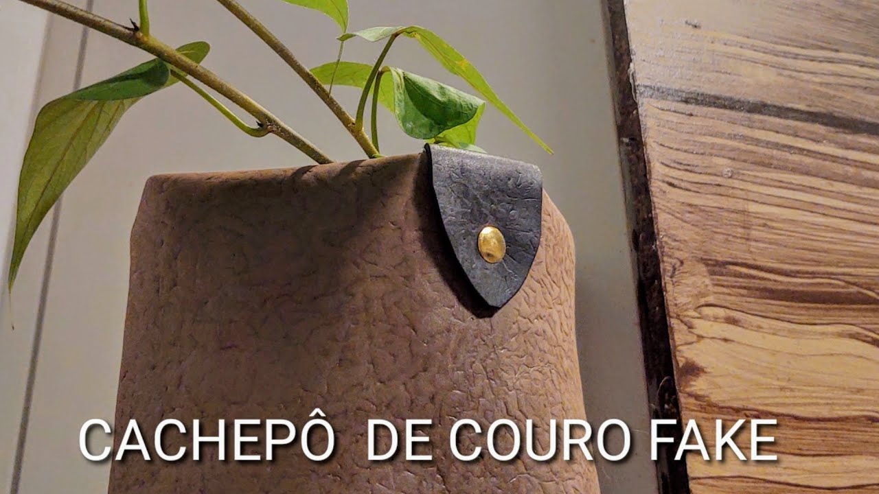 DIY CACHEP&Ocirc; DE COURO FAKE - COMO FAZER CACHEP&Ocirc; POR MENOS DE 2 REAIS - PASSO A PASSO LINDOS CACHEP&Ocirc;S