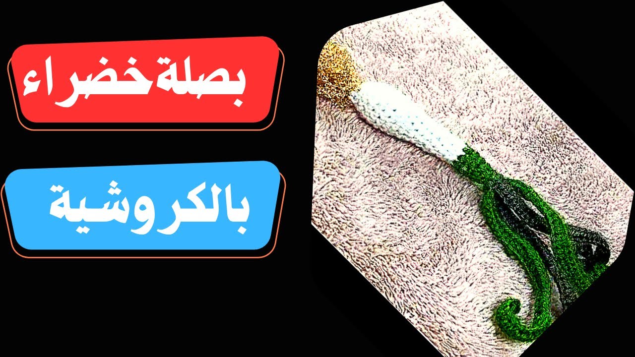 بصلة خضراء بالكروشية بطريقة مبسطة